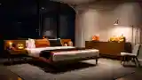 Mid Century Modern Nighttime Bedroom