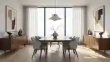 Dining Room with Wood Accents
