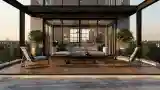 Spacious Industrial Terrace Lounge