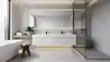 Golden Water: Minimalist Luxury Bathroom
