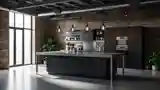 Industriальная Kuchnia z Cegłą i Stalą