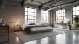 Luxurious Industrial Bedroom