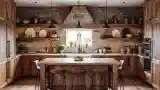 Kitchen of Wood and Stone