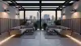 Roof Terrace Lounge with Concrete Elegance