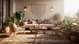 Boho Taras z Włosami Natury