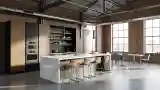 Loft Kuchnia Z Cegłą I Marmurem