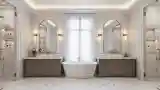 Classic Marble Bathroom with Gold Accents