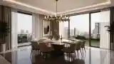 Sofistykowane jadalnia z widokiem
