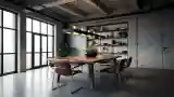 Industrial Dining Room with Raw Elegance