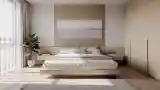 Wood-Paneled Spa Bedroom