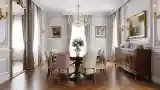 Classic Dining Room with Wood and Gold Accents