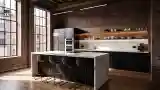 Kuchnia Loft z Marmurowym Wysokim Blatem