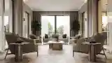 Luxurious Lounge with Elegant Materials