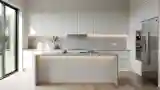 Minimalistna Kuchnia z Kamieniem i Stalą