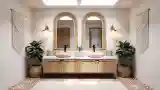 Minimalist Bath with Warm Textures