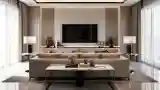 Luxurious Living Room with Marble