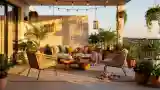 Bohemian Terrace with Wood and Rattan