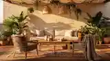 Bohemian Terrace with Rattan Accents