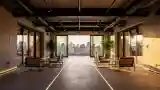 Concrete Lounge with City View