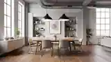 Łazienka Loftu z Drewnem i Betonem