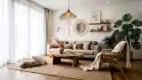 Rattan and Wood Lounge