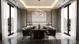 Modern Dining Room with Marble