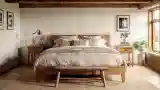 Cozy Rustic Bedroom with Wood