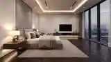 Sufit z LED w sypialni