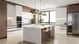 Modern Luxus Kuchnia z Marmurem
