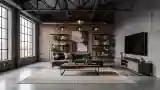 Industrial Living Room Elegance