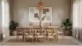 Elegant Dining Room in Natural Wood