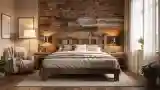 Wood and Brick Bedroom Retreat