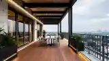 Modern Terrace with Wood and Concrete