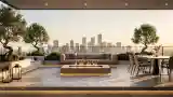 Modern Luxury Terrace with Fire Pit