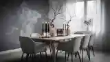 Scandinavian Dining Room in Black and White Shades