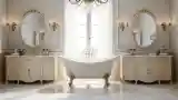 Classic Bath with Marble and Gold Accents