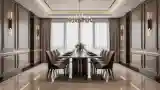 Luxury Dining Room with Marble and Ambient Light