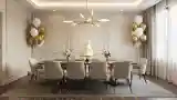 Golden Celebration in Modern Classic Dining Room