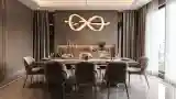 Elegancka Sala Stolowa z Marmurem