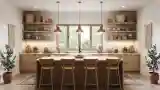 Minimalist Kitchen with Warm Light