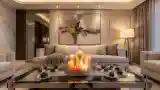 Modern Luxury Living Room with Marble Accents