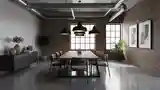 High-End Industrial Dining Room