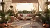 Bohemian Terrace with Wood and Wicker