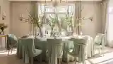 Glamour Dining Room in Soft Greens