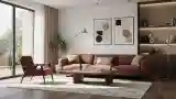 Sunlit Mid-Century Modern Living Room