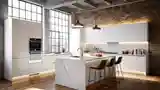 Kuchnia Loft z Marmurowym Wyspą