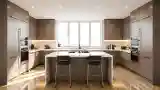 Elegant Kitchen with Marble Island