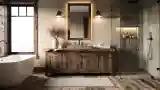 Luxurious Rustic Bathroom Retreat