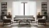 Modern Lounge with Walnut Accents