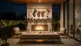 Japandi Terrace with Fireplace